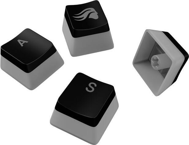 Actual product image Glorious Aura V3 Keycaps, ISO Layout (DE), PBT, Doubleshot - Black