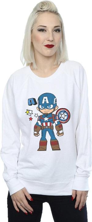 Actual product image Womens/Ladies Captain America Sketch Sweatshirt (S)