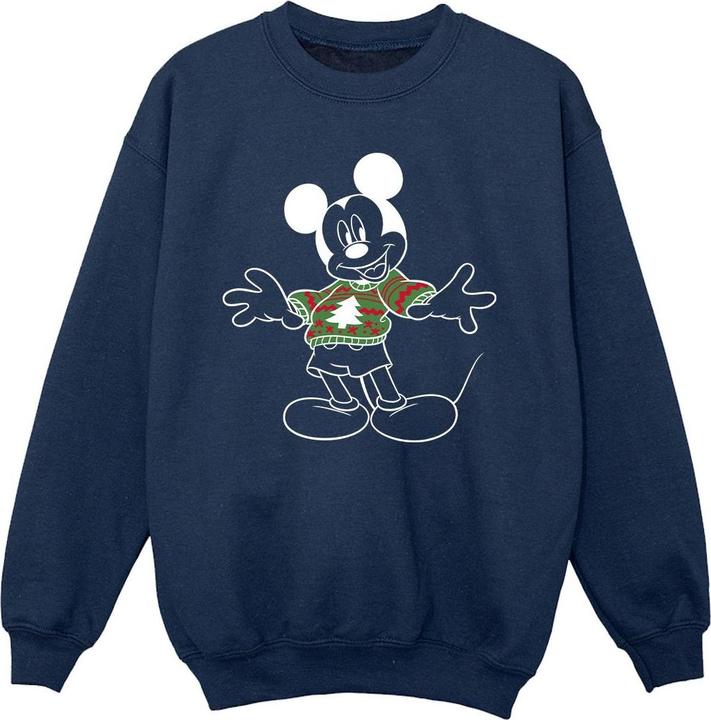 Disney Mickey Mouse Xmas Jumper Sweatshirt Mädchen