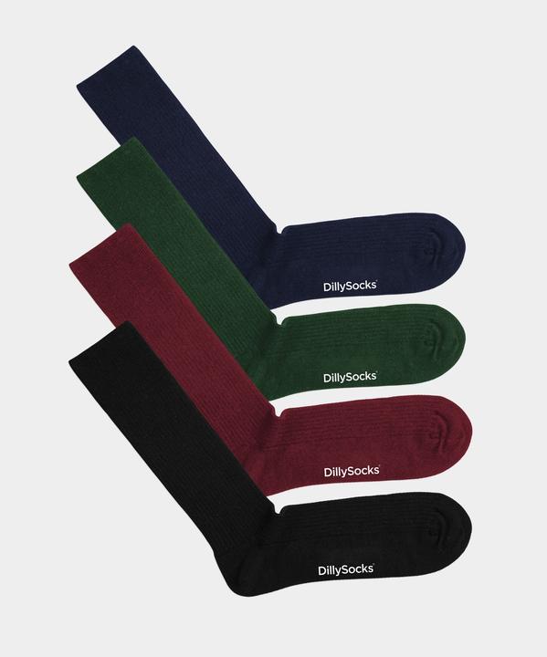 DillySocks Ribbed Dark Color (4er Pack) (4er Pack, 41 - 46)