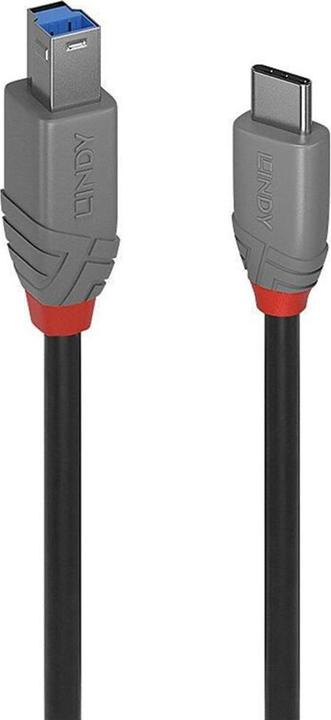 Produktbild Lindy USB 3.2 Typ C an B Kabel, Anthra Line (1 m, USB 3.2 Gen 1)