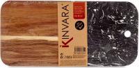 Actual product image Kinvara cutting board wood and black marble 38cm