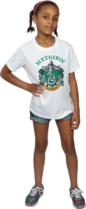 Actual product image Girls Slytherin Crest Cotton T-Shirt (152, 158)