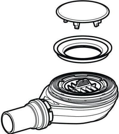 Image du produit Geberit Ecoulement de receveur de douche 154.022.00.1 pour receveur de douche Setaplano, hauteur de