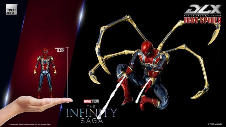 Actual product image ThreeZero Infinity Saga figurine 1/12 DLX Iron Spider 16 cm