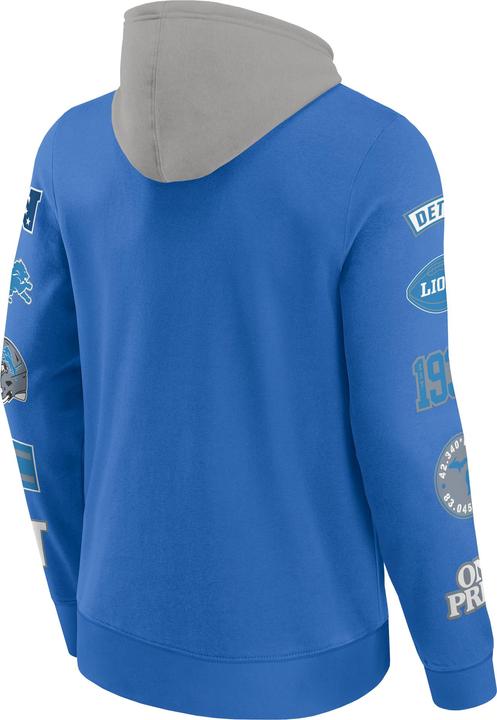 Actual product image Fanatics Detroit Lions NFL Sleeve Prints Hoody sky - M (M)