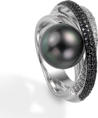 Produktbild Breuning RING - TAHITI-Z.-PERLE/Brill. 1,026 Ct. schwarz (49, 585/14 K Gold)