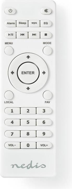 Nedis Telecomando di ricambio Adatto per: RDIN2000WT / RDIN2500WT Lay-out chiaro fisso a 1 dispositivo (Telecomando specifico per il dispositivo, Infrarossi)