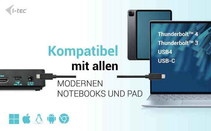 Immagine prodotto i-tec USB-C Triple 4K Display Docking Station (USB-C, 9 Porti)
