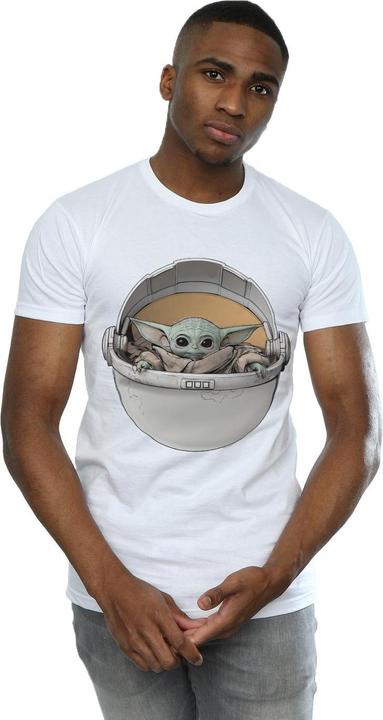 Actual product image Star Wars Mens The Mandalorian The Child Basket T-Shirt (S)