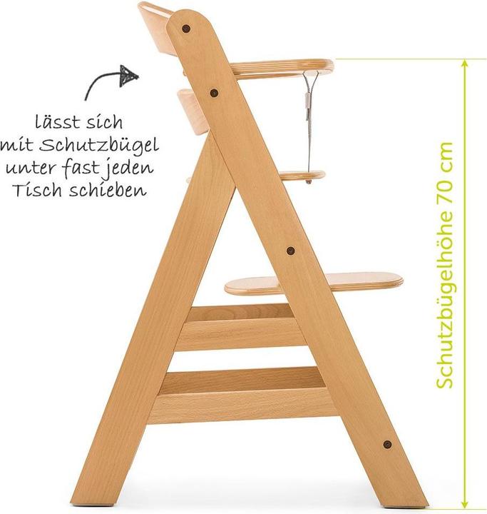 Produktbild Hauck Hochstühle Alpha Plus Natur Newborn Set Deluxe - 4-tlg. Hochstuhl (Hochstuhl Sitzerhöhung)
