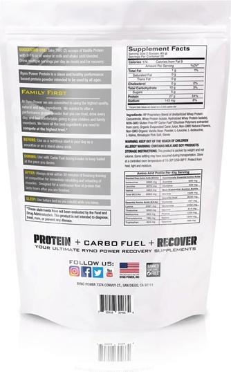 Immagine prodotto Ryno Power Proteine in polvere alla vaniglia (Vaniglia, 27 g)