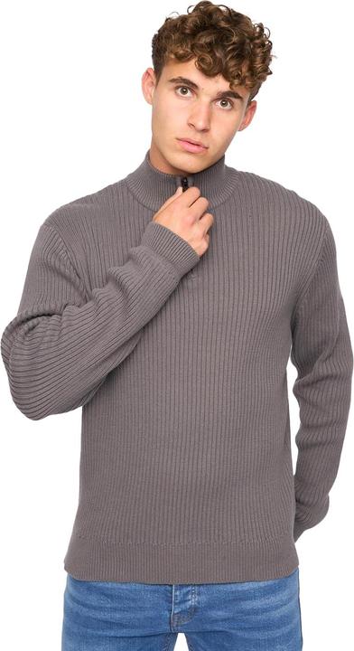 Actual product image Crosshatch Mens Havaline Knitted Quarter Zip Pullover (XL)