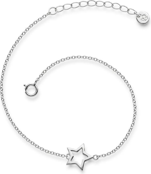 Produktbild Glanzstücke München Damen Stern Sterling Silber silber 17,0 cm Basislänge + 3,0 cm Verlängerung - 5978 (17 cm, Sterling Silber)