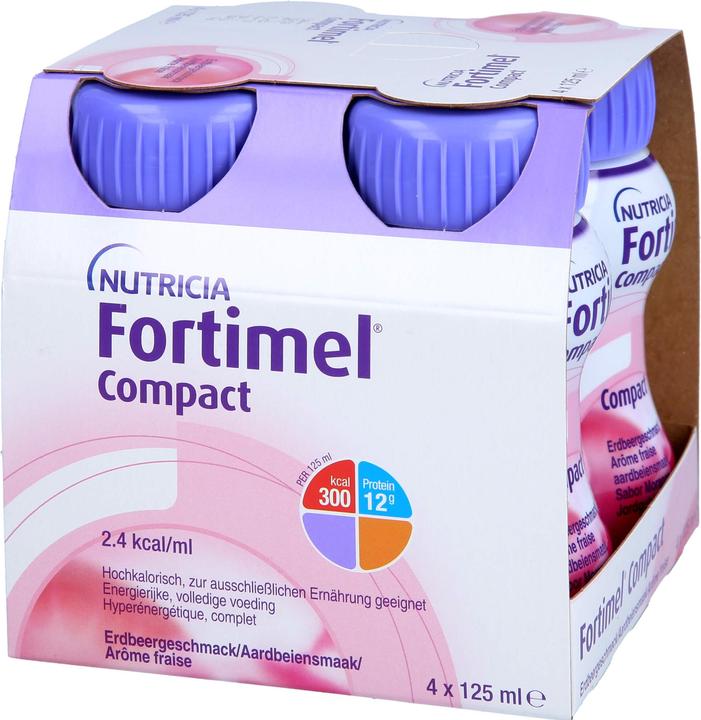 Actual product image Fortimel Compact 2.4 Strawberry (Strawberry, 4 x)