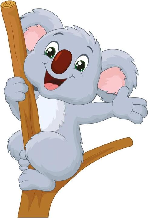 Actual product image Trenddeko Waving koala in tree (55 x 80 cm)