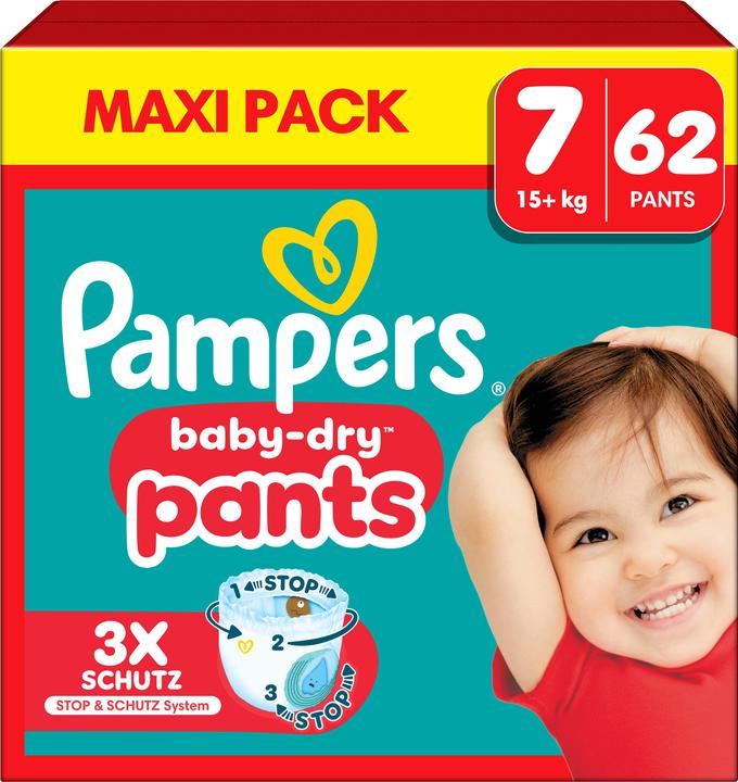 Actual product image Pampers Baby-Dry Pants (Size 7, Half month box, 62 Piece)