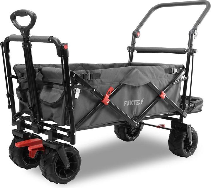 Actual product image Fuxtec Strand-Bollerwagen FX-CTB800 mit UV-geschütztem Sonnendach,Schiebegriff & Innenraumverlängeru