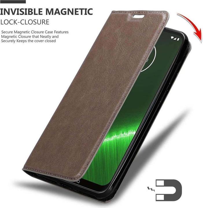 Productafbeelding Cadorabo Boek Onzichtbare Magneethoes (Motorola Moto G7, Motorola Moto G7 Plus)