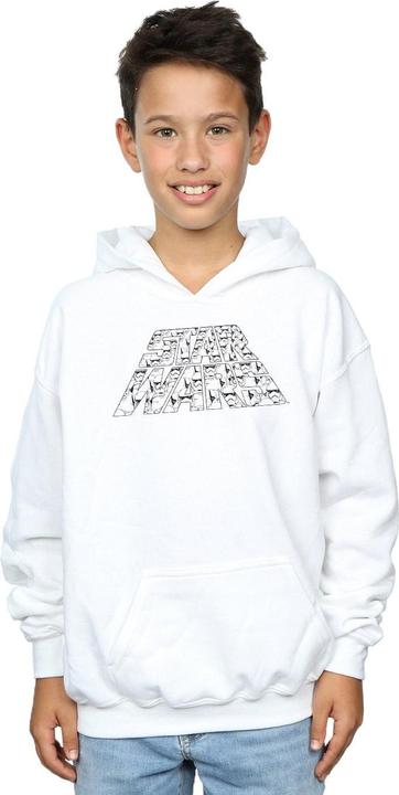 Actual product image Star Wars Boys The Rise Of Skywalker Trooper Filled Logo Hoodie (152, 158)