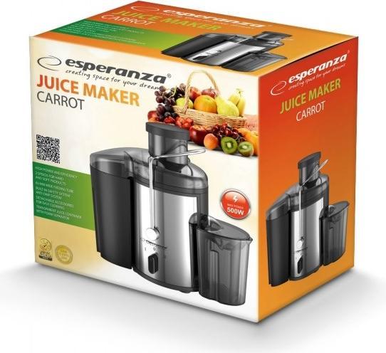Image du produit Esperanza EKJ002 Extracteur de jus, acier inoxydable (Prise UE)