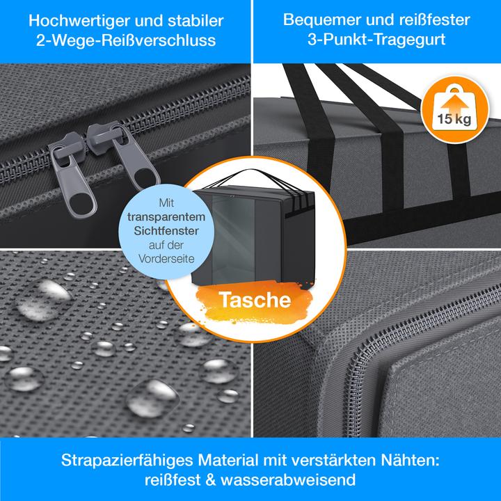 Immagine prodotto Bestschlaf Materasso pieghevole con copertura e borsa per il trasporto (90 x 200 cm, Nucleo di schiuma)
