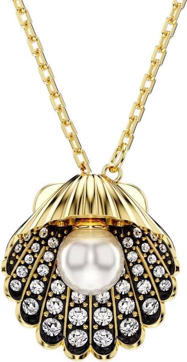 Produktbild Swarovski Idyllia Y Halskette Kristallperle Muschel Weiss Gold (Swarovski Metall)