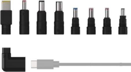 Actual product image Ansmann USB-C laptop adapter set incl. 8 adapter plugs