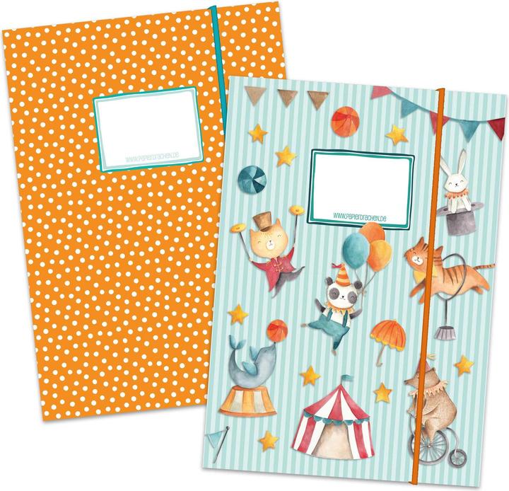 Produktbild Papierdrachen Schulmappe 2er Set DIN A4 - Zirkus (VE 4)