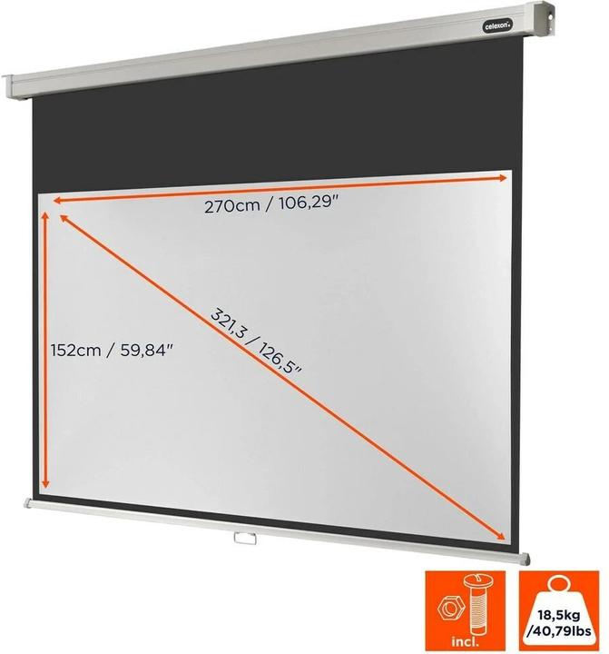 Produktbild Celexon Rollo Professional, Leinwand, 16:9 (122.05", 16:9)