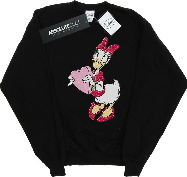 Actual product image Disney Mens Daisy Duck Love Heart Sweatshirt (L)