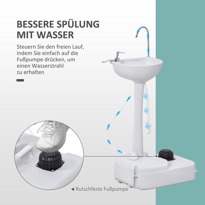 Produktbild Outsunny Camping Waschbecken mit Abwassertank