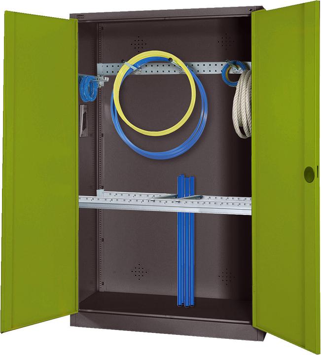 Produktbild C+P Modul-Sportgeräteschrank mit Grundausstattung (HxBxT: 195x120x50 cm, mit Vollblech-Flügeltüren)