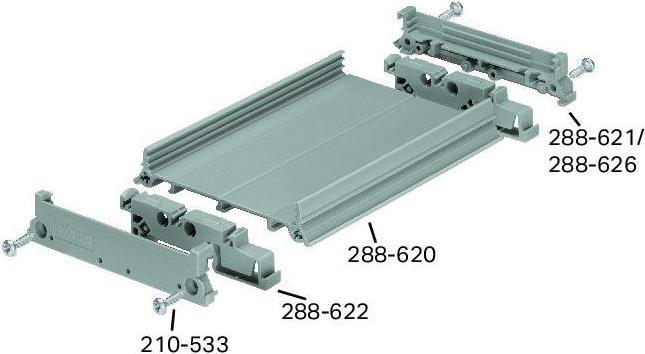 Actual product image Wago 288-620 Bar profile grey 1 pc. (Relay socket)