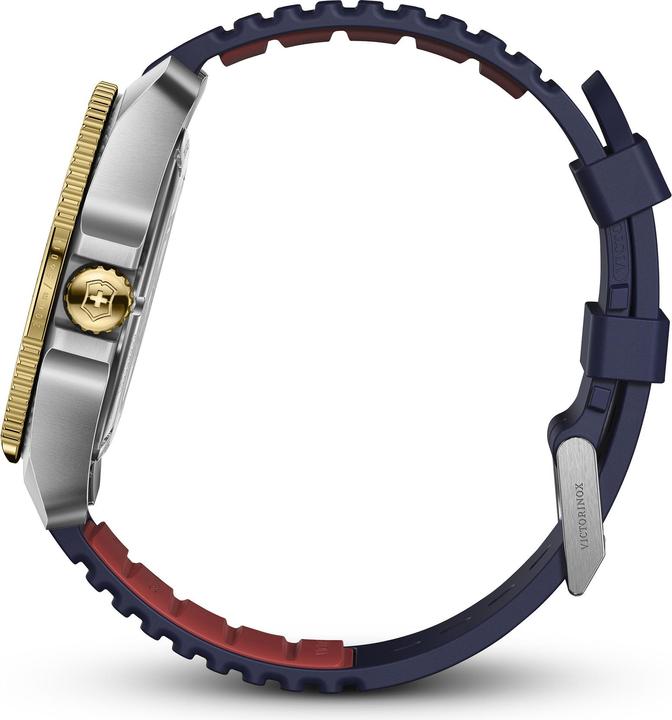 Immagine prodotto Victorinox Journey 1884 Quarzo Tre Lancette Acciaio e Minerale, Orologi subacquei, 43 mm, Quadrante Blu (Orologio sub, 43 mm)