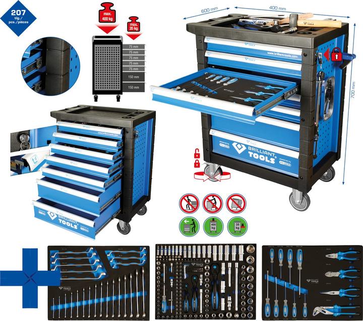 Actual product image Brilliant Tools Workshop trolley (1 x)