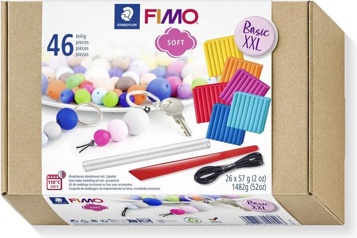 Immagine prodotto Fimo Set di argilla da modellare "Basic XXL", 46 pezzi