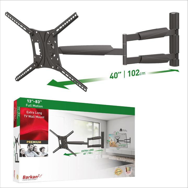 Immagine prodotto Barkan WH 443XL-SW (Muro, 82", 50 kg)