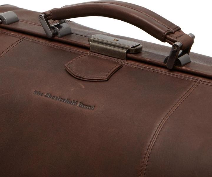 Image du produit The Vegan Cow Chesterfield Brand Leren Weekendtas Bruin Texel (21 l)
