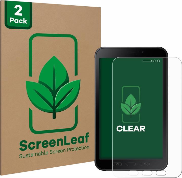 Actual product image ScreenLeaf Protective film sustainable screen protector screen protector film clear transparent (2 Piece, Galaxy Tab Active 2)