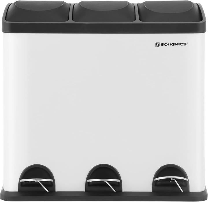 Image du produit Songmics Poubelle 54 litres, blanc-noir (54 l)