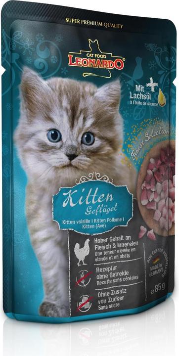 Leonardo Cat Food Poultry kittens (Puppy + kitten, 1 pcs., 90 g)