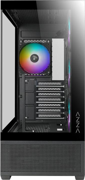 Actual product image Azza Boitier Moyen Tour ATX Tiara RGB avec panneaux vitrés (Noir) (ITX, mATX, ATX)