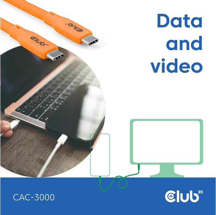 Productafbeelding Club 3D USB C — USB C (2 m, USB 4.0)