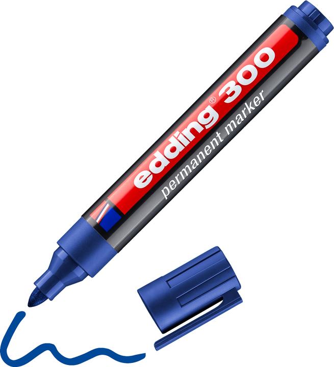 Produktbild Edding Permanent Marker 300 (Blau, 1.50 mm, 1 x)