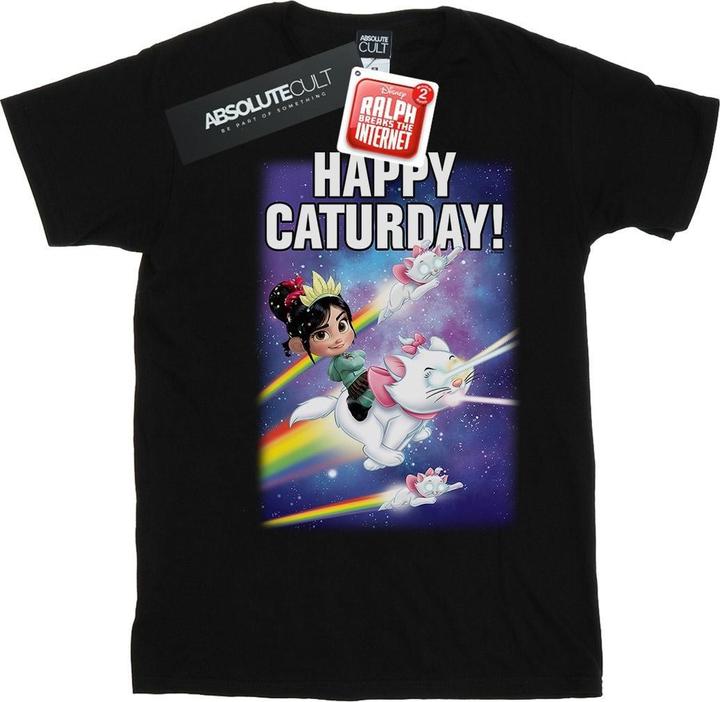 Immagine prodotto Disney Wreck It Ralph Happy Caturday Maglietta Ampia Donna (3XL)