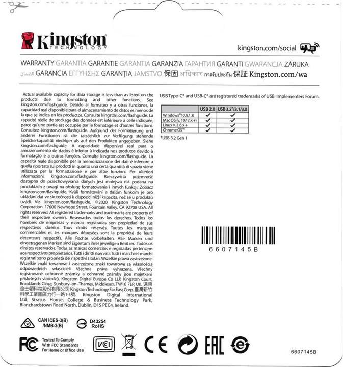 Immagine prodotto Kingston DataTraveler microDuo 3C (64 GB, USB-C, USB 3.2)