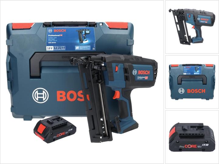 Immagine prodotto Bosch Professional Bosch GNH 18V-64 Chiodatrice a batteria 18 V 64 mm 1,6 mm + 1x batteria ricaricabile ProCORE 4,0 Ah