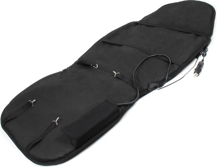 Actual product image Wiltec Full Body Massage Cushion with Heat and 5 Vibration Motors for Muscle Relief, 105x50cm, black, 12V (Garden machinery attachment)