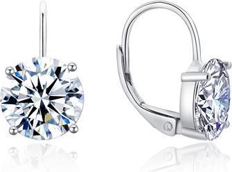 Moiss Gentle silver earrings with clear zircons E0000673. E0000674 - Dimension: 1.5 x 0.9 cm